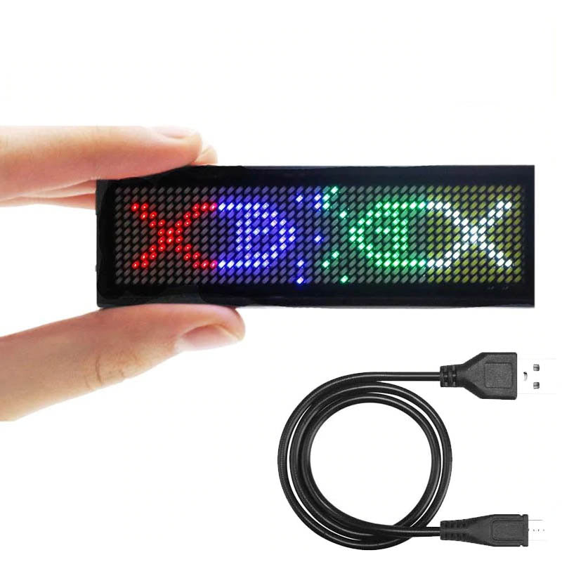 Leadleds Bluetooth-LED-Namensschild, wiederaufladbares Namensschild -  gemischte Farbe