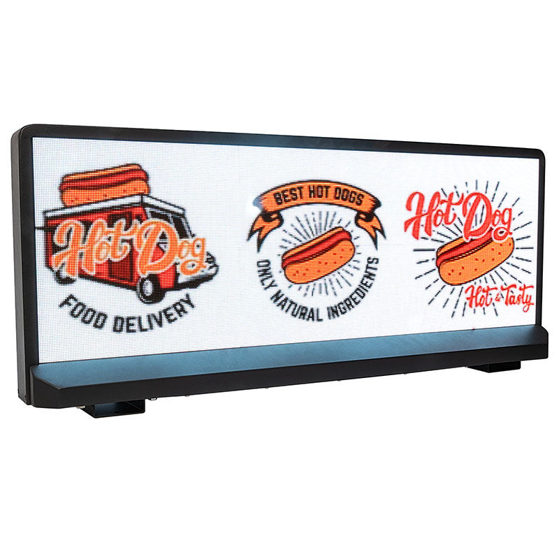 Food delivery car advertising light