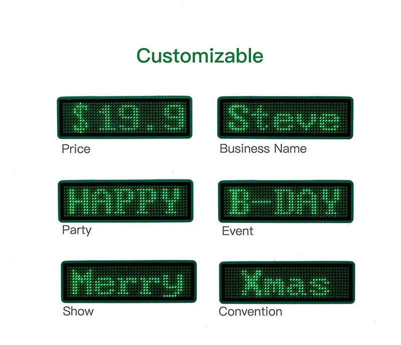 Hospital Staff LED Name Tag