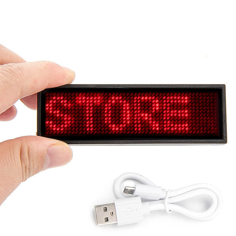 LED Name Badge with Clip