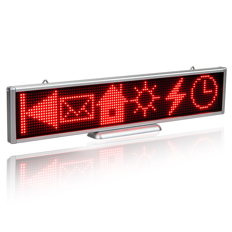 LED sign with various symbols