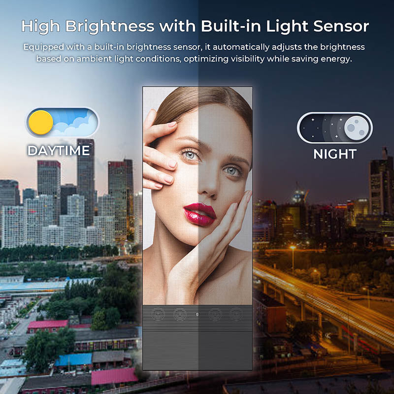 Portable Outdoor LED display with light sensor