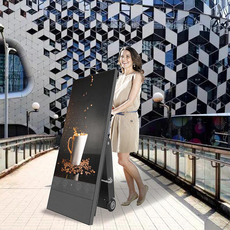 Outdoor LED display with wheels