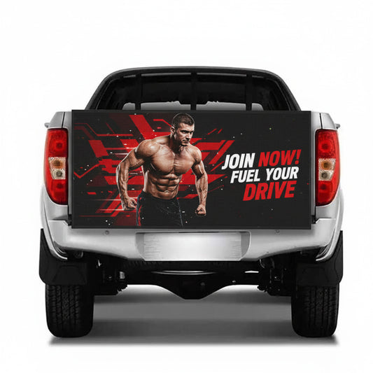 P5mm full color LED display screen mounted on pickup truck tailgate