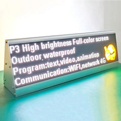 advertising sign on top of car