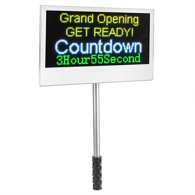 Digital countdown timer sign for grand opening