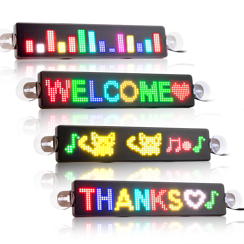 Leadleds USB LED Car Sign DC5V Fullcolor Display Electronic Signage Bluetooth Control