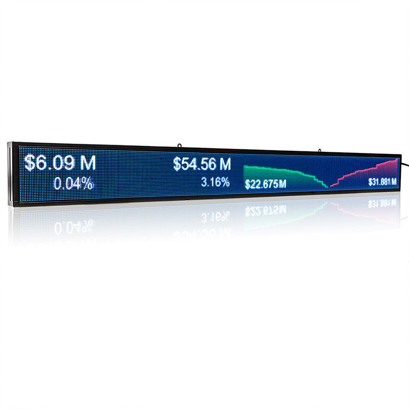 Leadleds Electronic Led Ticker Tape Display Board Digital Signage with SDK Docking Stock Market Finacial News