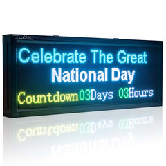 Leadleds Programmable Led Signs Outdoor Led Screen Full Color Advertising Business Sign, 41 x 15in