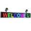 Commercial LED window signboard with suction cup mounts for retail shop promotion