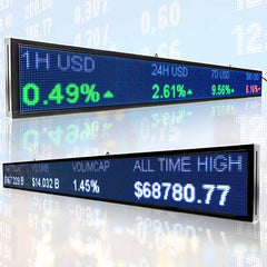 Leadleds 35Ft Electronic Led Ticker Tape Custom Display Board Digital Signage for Stock Market Finacial News