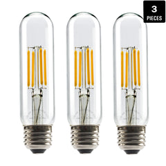 Leadleds LED Edison Bulb 40W Equivalent Non Dimmable E26 LED Lamp T10 Tubular 2700K Neat Warm White - Leadleds