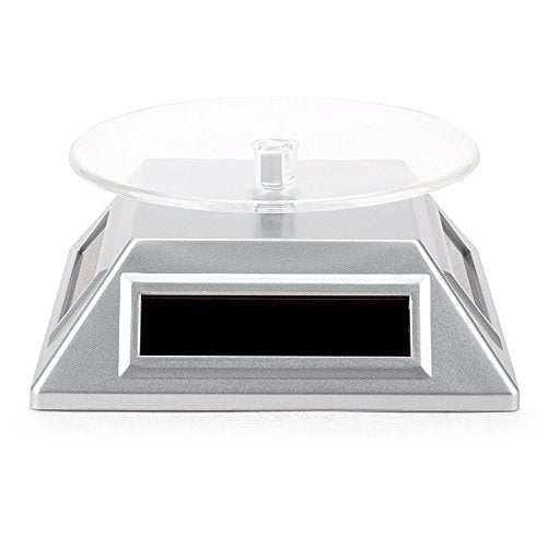 Leadleds Rotating Display Stand Jewelry Turntable by Solar Energy and Battery Operated, 2-Pack - Leadleds