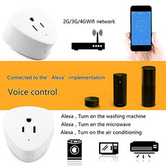 Smart Plug Wifi Outlet Compatible With Alexa, Echo, Google Home, Leadleds Mini Smart Socket with Timer Function, No Hub Required, 10A (2 pack) - Leadleds