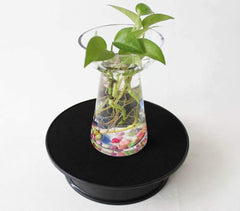 Leadleds 8” Black Velvet Top Motorized Rotating Display Stand for Jewelry Hobby Collectible Product - Leadleds