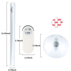 Leadleds 4-LED Battery Operated Night Light,Stick on Anywhere LED Light Strip by Remote Control for Bedroom, Bathroom, Kitchen, Stairs, Hallway - Leadleds