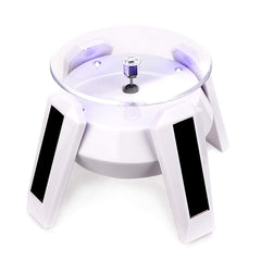 Leadleds Exquisite New Solar Powered Display Stand Rotating Turntable with Blue Light - Leadleds