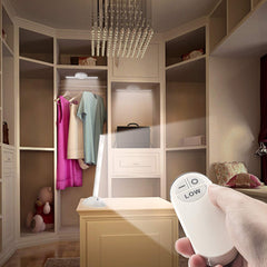 Leadleds 4-LED Battery Operated Night Light,Stick on Anywhere LED Light Strip by Remote Control for Bedroom, Bathroom, Kitchen, Stairs, Hallway - Leadleds