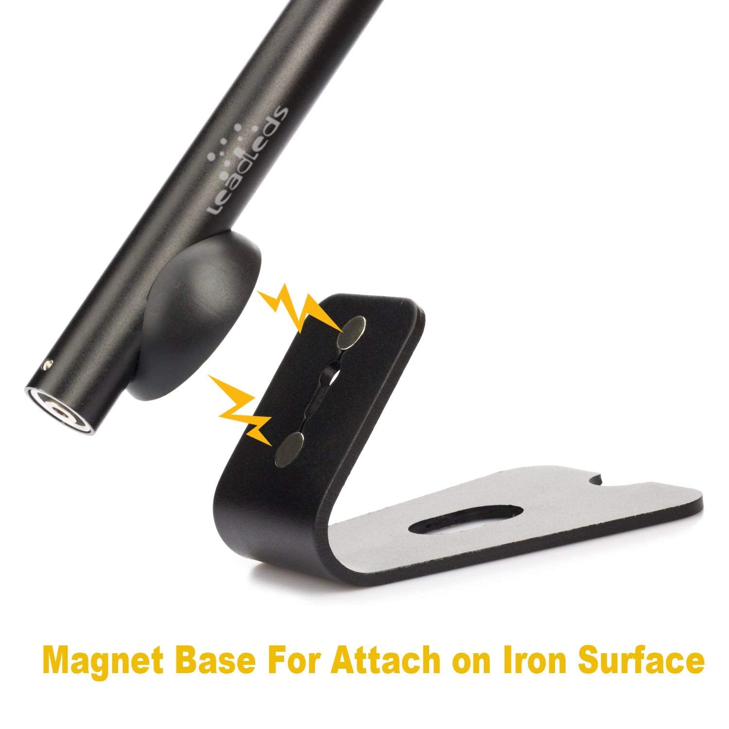 Leadleds LED Desk Lamp Eye-caring Table Lamp, Lamp with USB Charging Port, Office Lamp, Touch Control, Dimmable Modes, Black, 6W - Leadleds