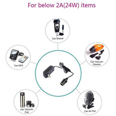 AC to DC Converter 2A 24W Car Cigarette Lighter Socket 110-240V to 12V AC/DC Power Adapter