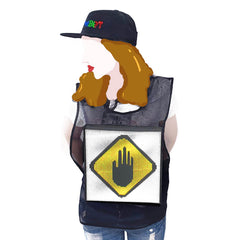 Leadleds 5VDC Bicycle LED Vest Flashing Walking Advertising Promotion Delivery Box LED Screen Multicolor Phone Control