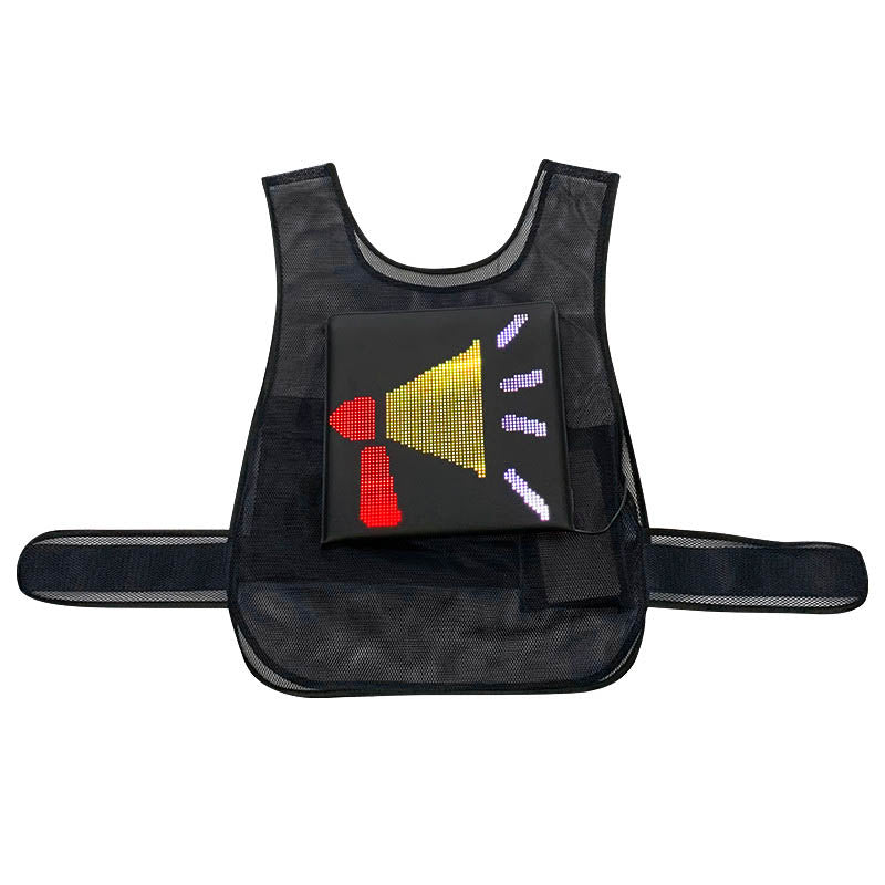 Leadleds 5VDC Bicycle LED Vest Flashing Walking Advertising Promotion Delivery Box LED Screen Multicolor Phone Control