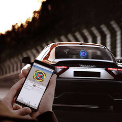 Leadleds 12V Led Car Sign Round Shaped Full Color Animation Led Display by Phone Program