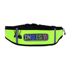 Fashion Multifunction USB Charging Gym Bags Waistline Bag Hips Bag With Scrolling Led Screen App Control Sports Lighting