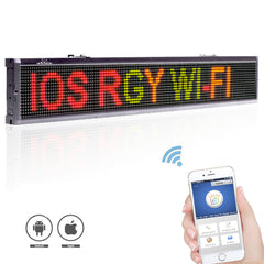 Leadleds Factory Custom Sign 125cm 12V 24V 100-240v AU EU US Popular WIFI Programmable Bus LED Sign 3 Colors - Leadleds