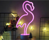 Leadleds Neon Light Sign Flamingo Unicorn Cactus Pineapple Lamp Light Xmas Party Wedding Decorations