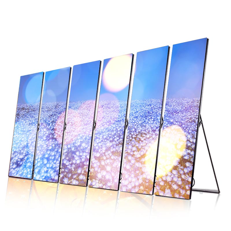 Leadleds 76 in Mobile Led Avdertising Poster Free Standing HD Media Screen for Store Shopping Mall Hotel