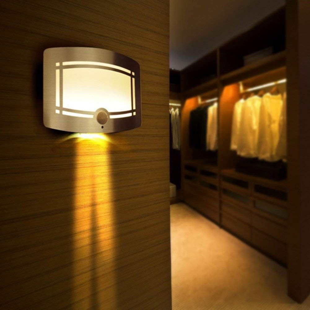 Leadleds Battery Operated Wall Lights Stick On Anywhere, Auto/ON/OFF