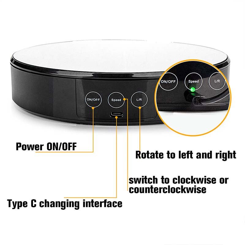 LED Screen Display Smart Electric Rotating Stand APP Intelligent Remote Control Turntable for Live Video Studio Shooting Props