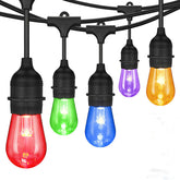 UNTCENT Vintage Seasons LED Warm White RGBW Color Changing String Lights, 48ft