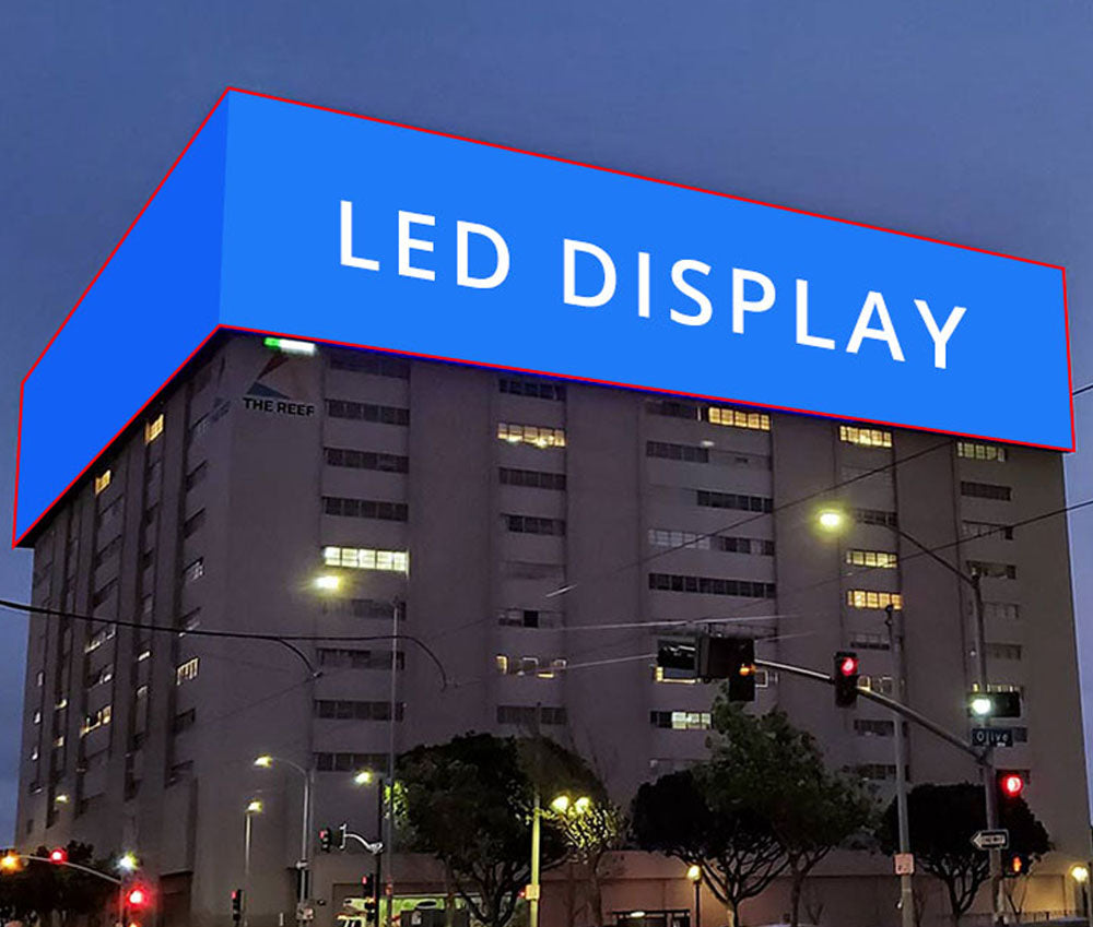 Leadleds Building Corner Advertising Billboard Sign Vertical Wall Led Display Screen Outdoor Waterproof