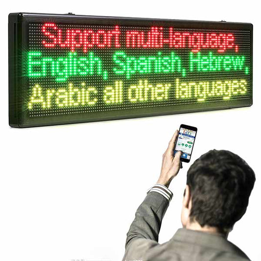 Leadleds Full Color Car Sign Programmable by WiFi, 762 x 274 mm