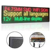 Leadleds P4.75 Wifi Led Sign Programmable by Phone Tablet for Advertising Notice, 3 Colors