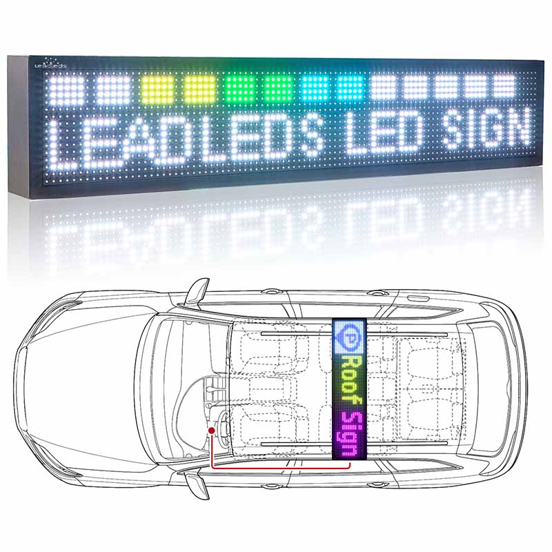 car roof top advertising sign