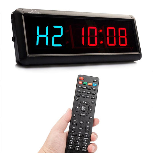1.8 inch Remote 6 Digits Display Countdown Clock Count Up Countdown Timer For researched and Swim Use Stopwatch Gym / Boxing gym