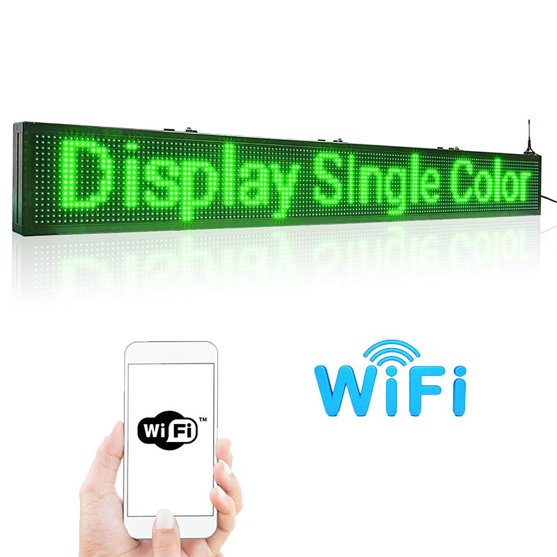 Super Indoor Led Signs programmable by your smartphone through WiFi, Compatibility with Android or iOS