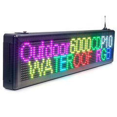 33 x 8 in Programmable Led Panel Outdoor Commercial Signs with Temperature for Churches Schools Business