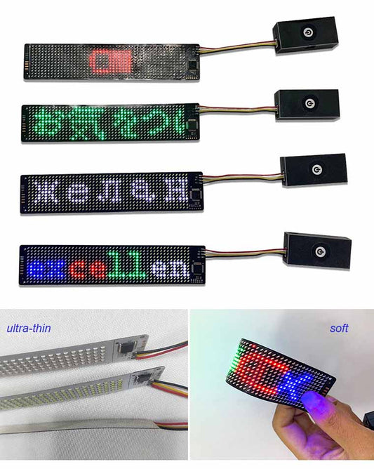Leadleds Mini Size Bluetooth Led Flexible Strip Multiple Languages Supported, 15 x 3cm