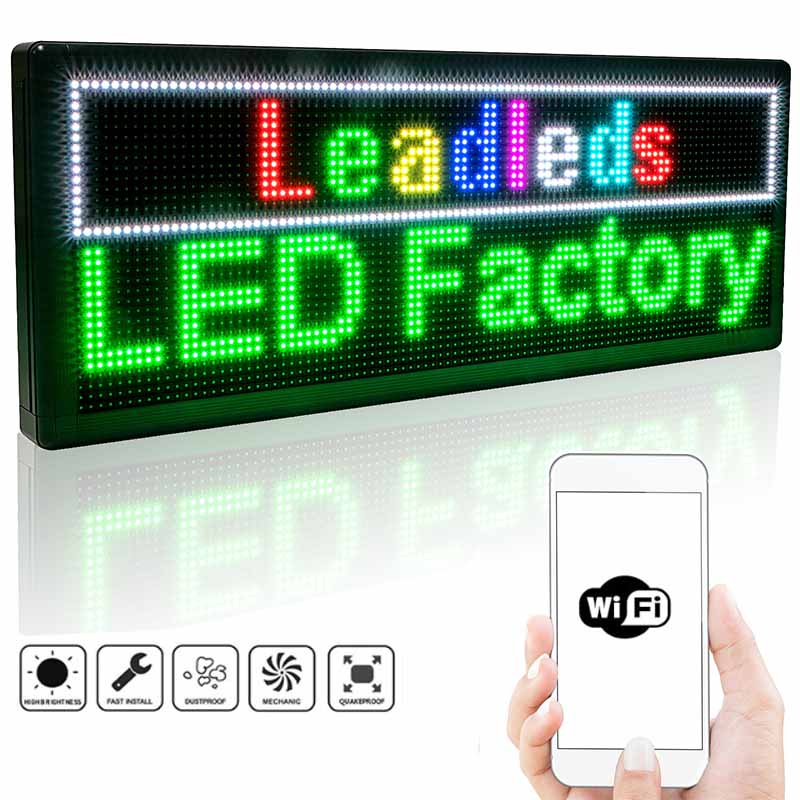 Leadleds Sidewalk Led Panel Outdoor Waterproof Full Color Video Light Smart WiFi Version, 1 Meter