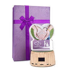 Personalized Photo Night Light Bluetooth Player Turntable Display Stand Valentine's Day Gifts