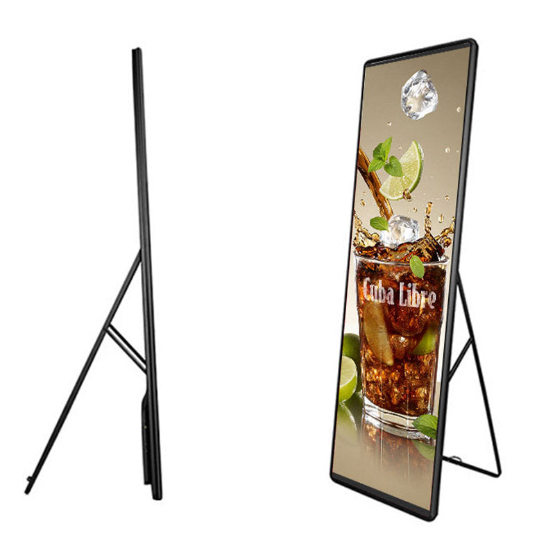 Leadleds 76 in Mobile Led Avdertising Poster Free Standing HD Media Screen for Store Shopping Mall Hotel