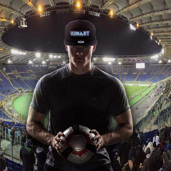 Leadleds Led Display Hat Cap Phone Control Message for Lighted Glow Club Party Sports Men Women, Golden Message