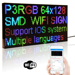 DC5V Portable Led Open Sign Neon Sign Board Programmable Led Display Panel with Foldable Stand and USB Power Cable for Desktop
