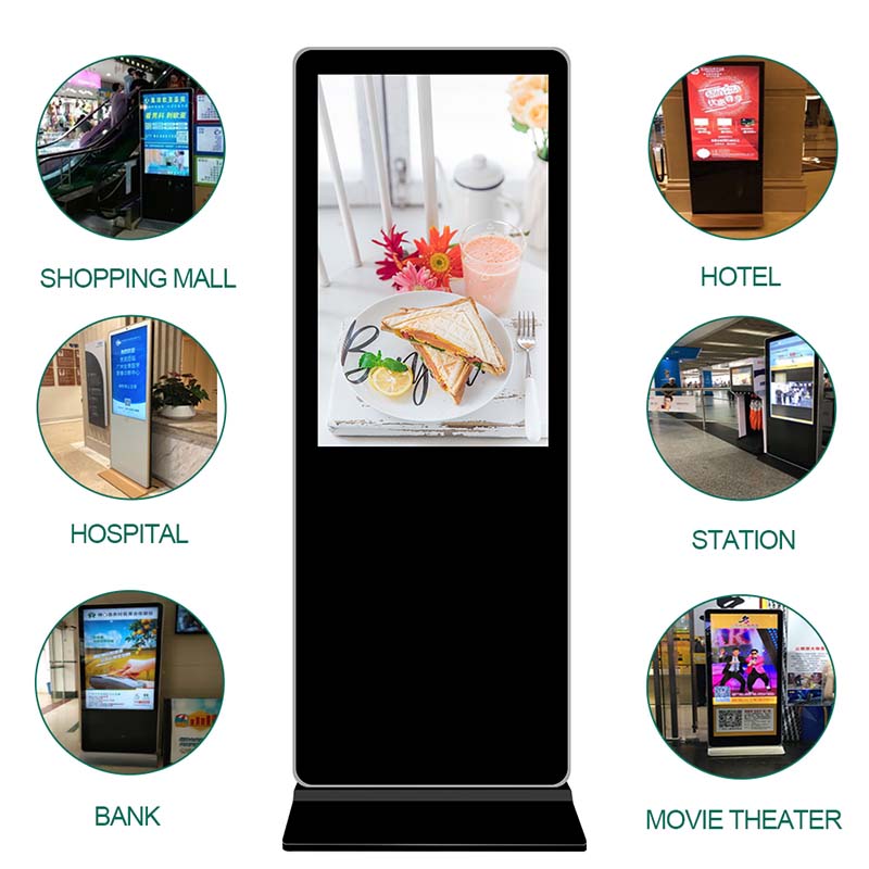 43in Digital Signage Media Advertising Player Programmable Floor Standing Android LCD Video Screen Indoor