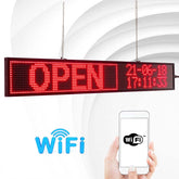 Leadleds Store Signs Scrolling Message Board WiFi Programmable, 26 x 4 in