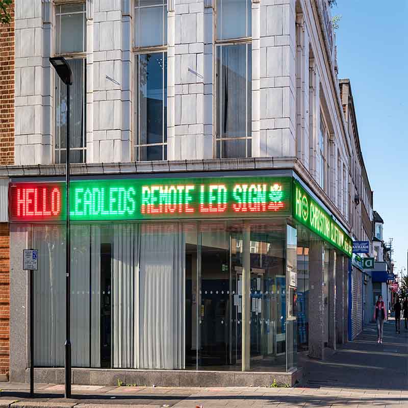 Leadleds 2.6M Remote Led Sign Outdoor Waterproof Display 3 Colors Program Message by Keyboard